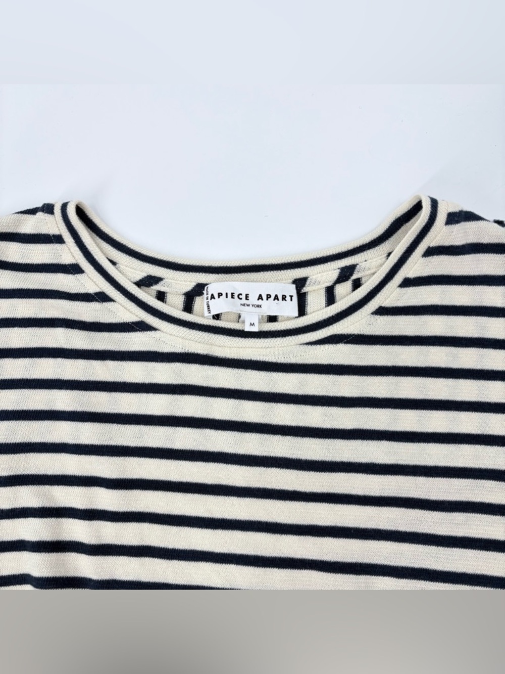 Apiece Apart Navy Striped Nina Cinched Top - Picture 7 of 13